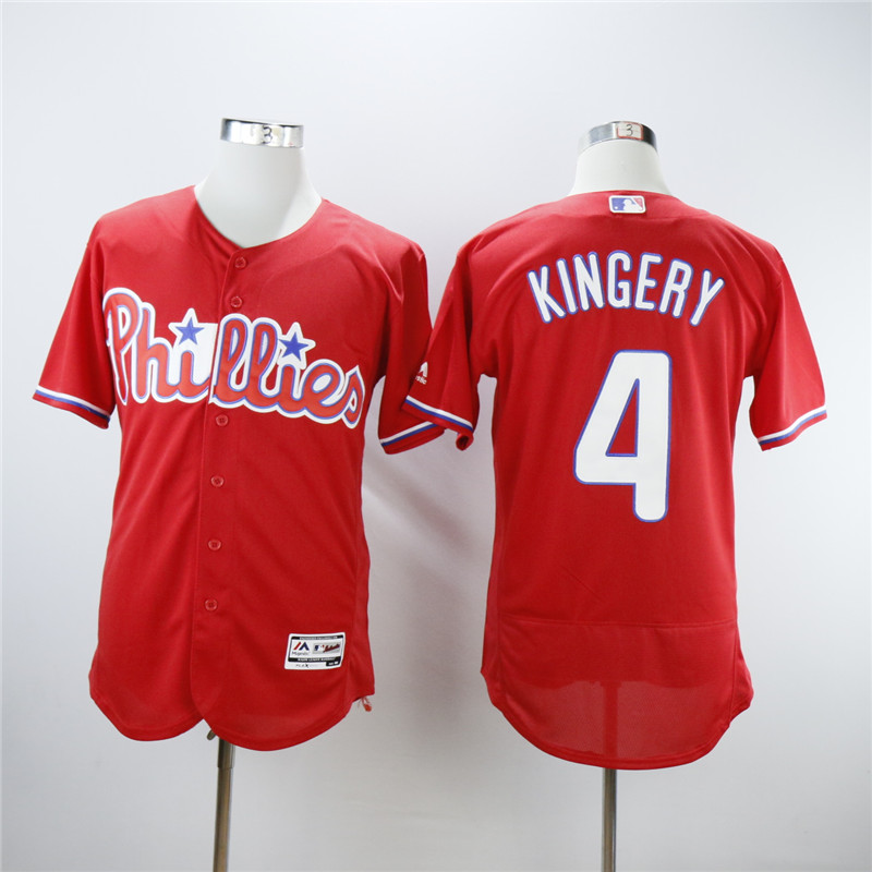 Men Philadelphia Phillies 4 Kingery Red Elite MLB Jerseys